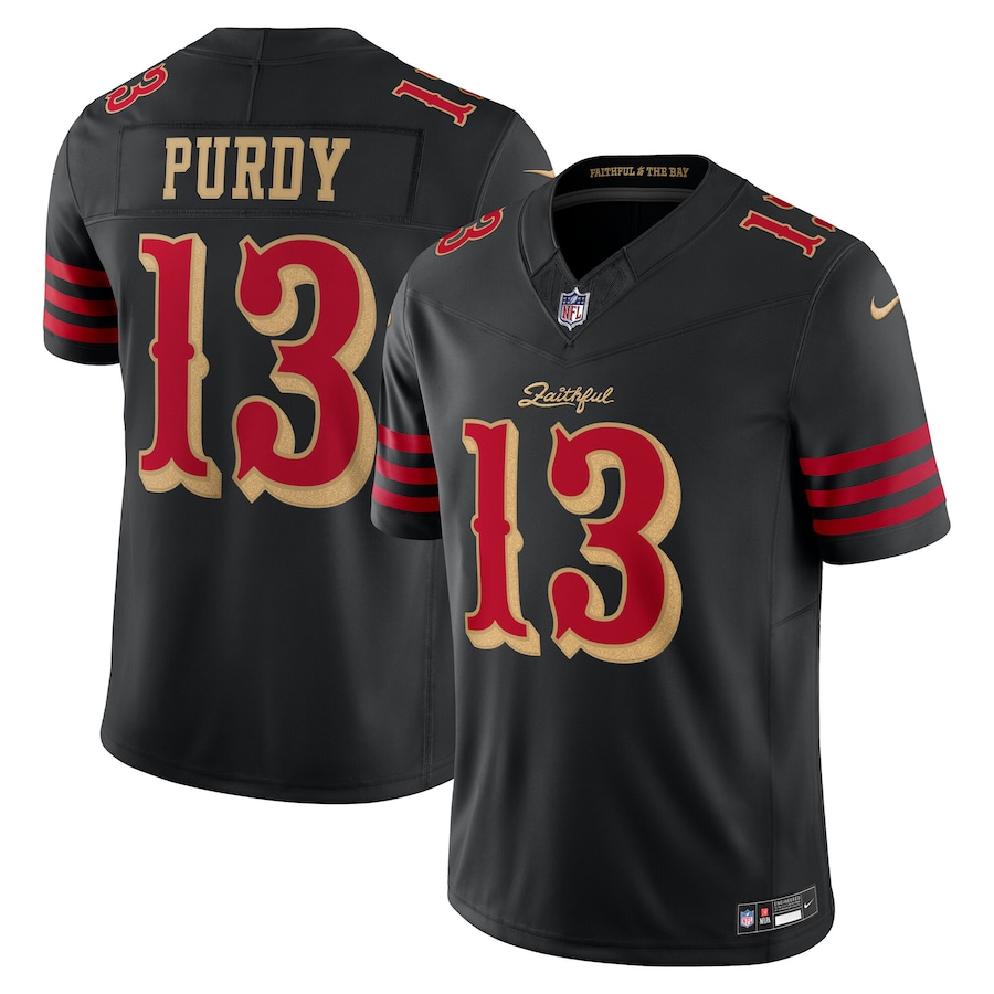 Men's San Francisco 49ers Brock Purdy Nike Black 2025 Rivalries Collection Limited Jersey - Jersey
