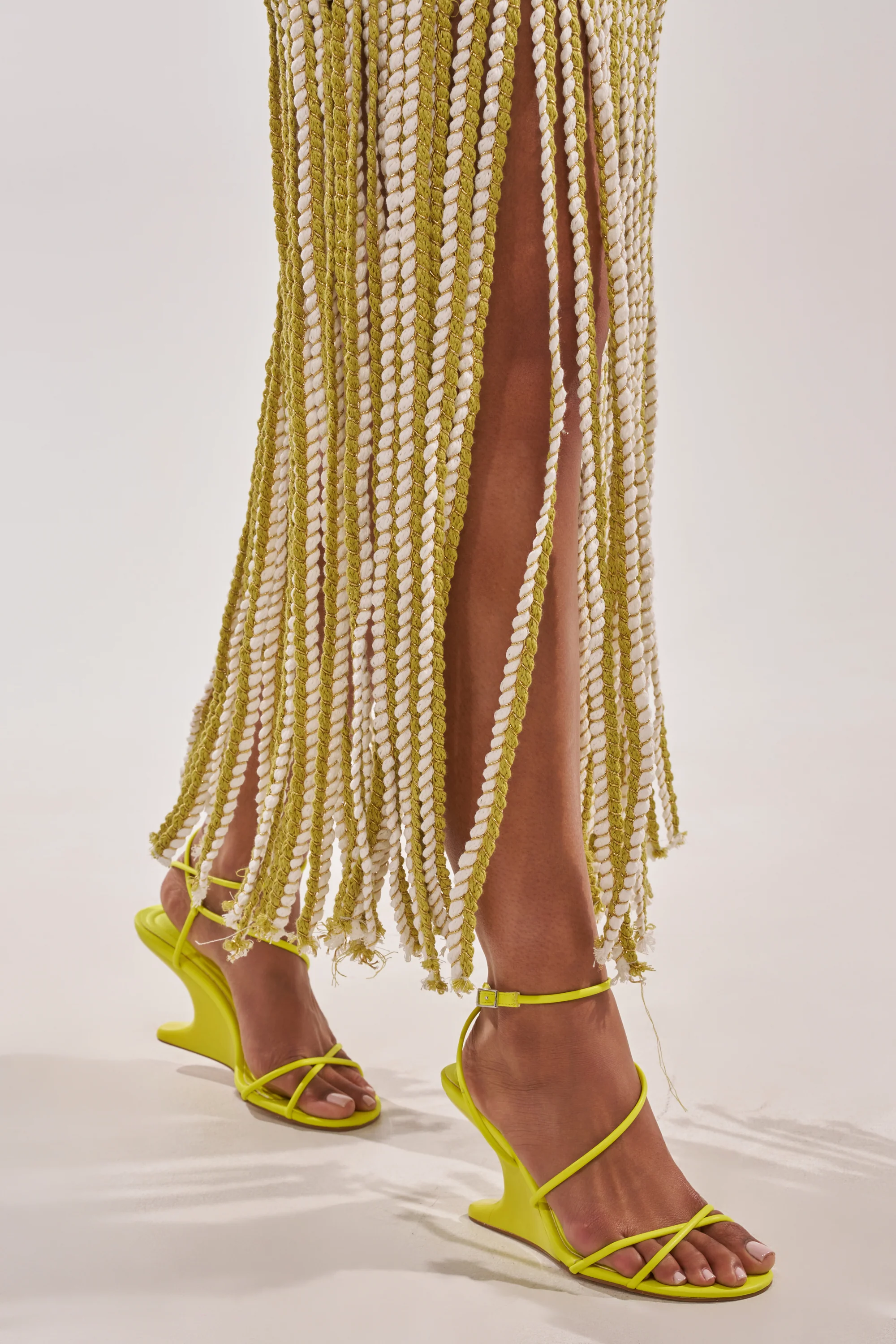 AZALEA WANG VINTARA YELLOW NOVELTY WEDGE STRAP SANDAL - Akira Wear