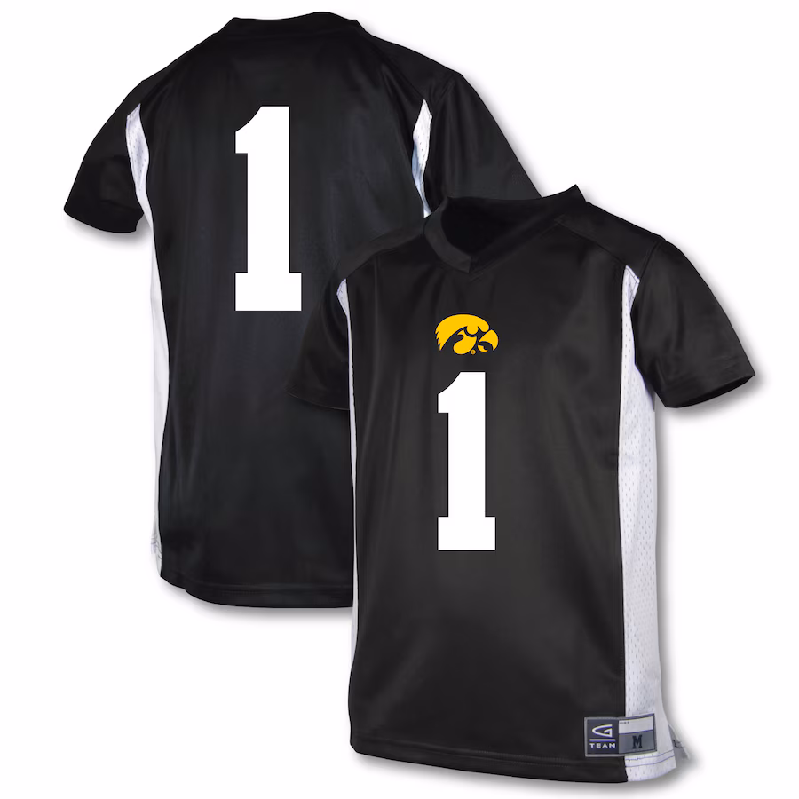 Youth Garb #1 Black Iowa Hawkeyes Football Jersey - Jersey