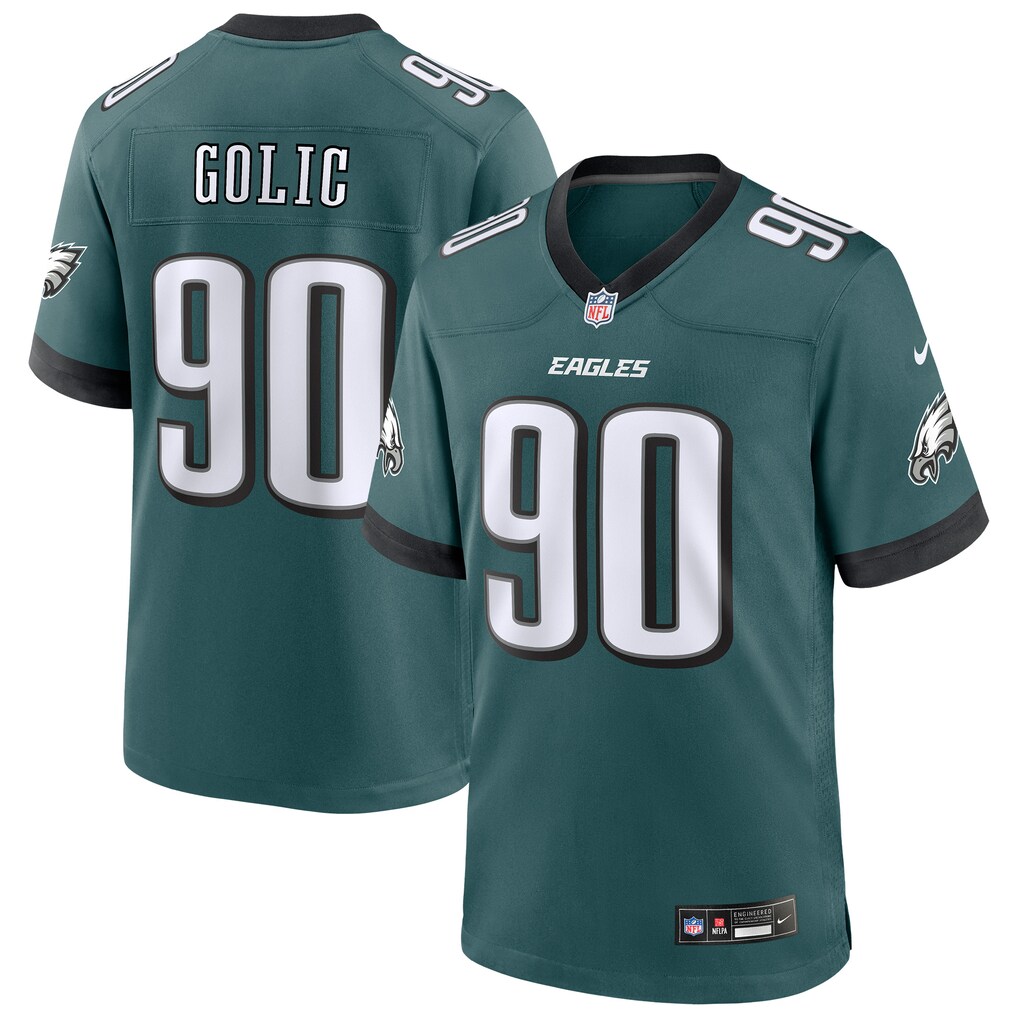 Men's Philadelphia Eagles Mike Golic Nike Midnight Green Team Retired Player Game Jersey - Jersey