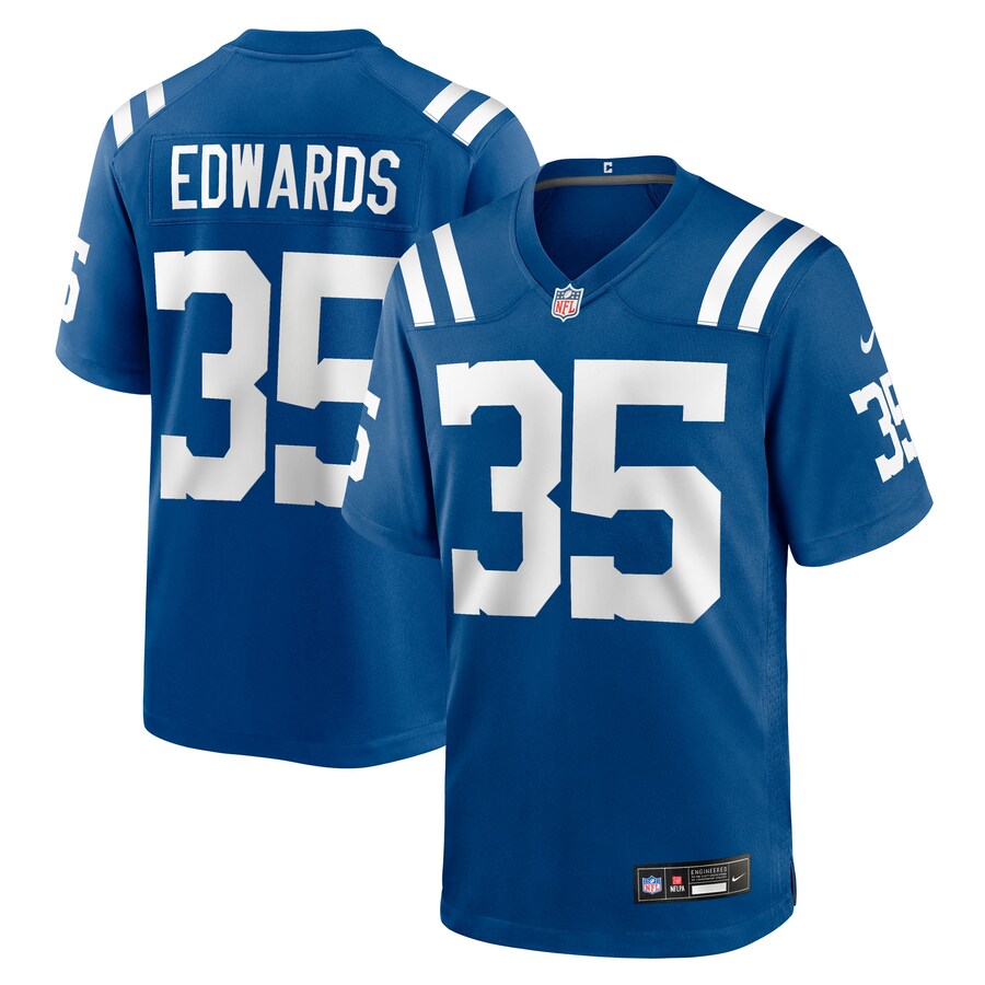 Men's Indianapolis Colts Johnathan Edwards Nike Royal Team Game Jersey - Jersey