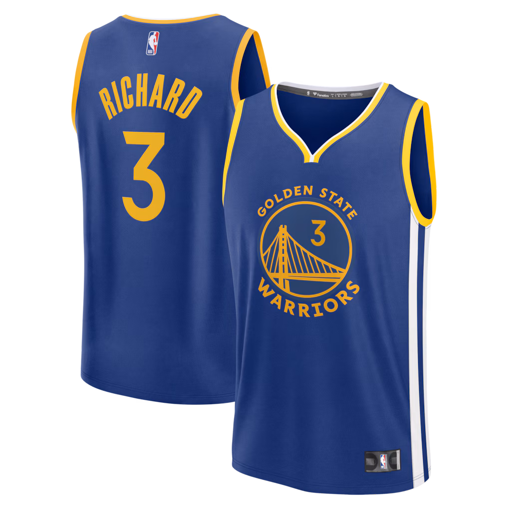 Men's Golden State Warriors Will Richard Fanatics Blue Fast Break Replica Jersey - Icon Edition - Jersey