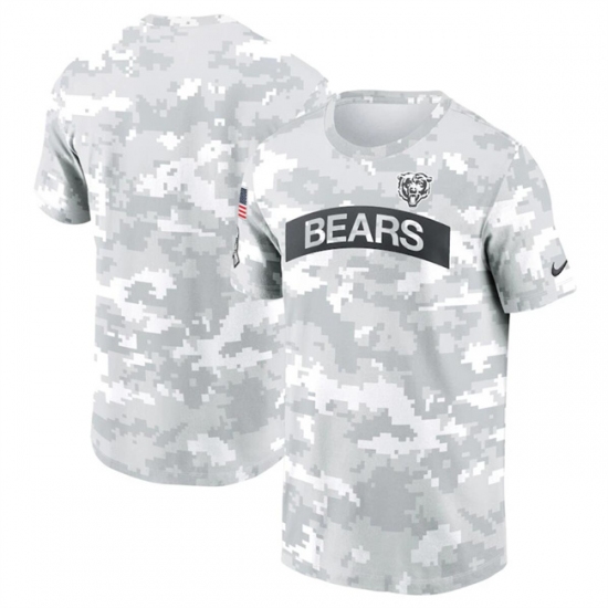 Men's Chicago Bears 2024 Arctic Camo Salute To Service Performance T-Shirt - Jersey