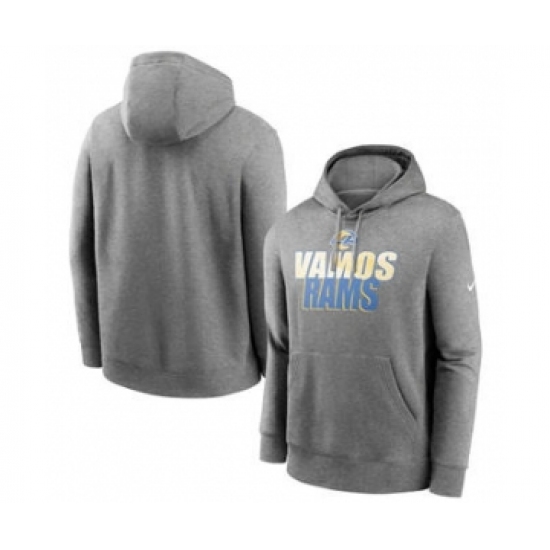 Men's Los Angeles Rams Heathered Charcoal Fan Gear Local Club Pullover Hoodie - Jersey