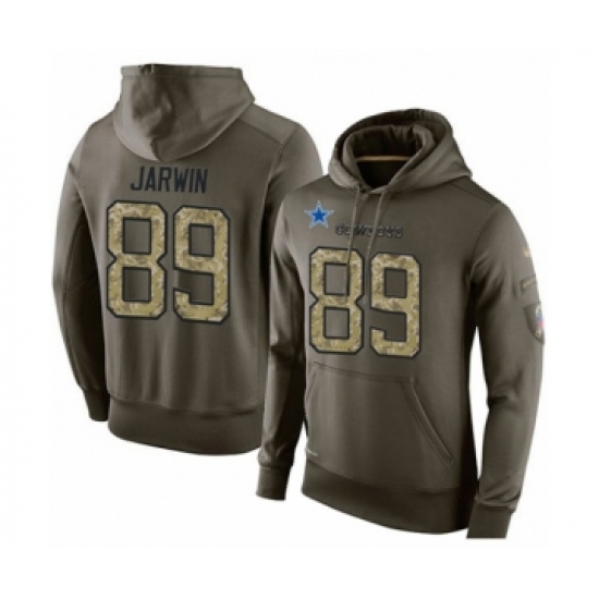 Football Men's Dallas Cowboys #89 Blake Jarwin Green Salute To Service Pullover Hoodie - Jersey