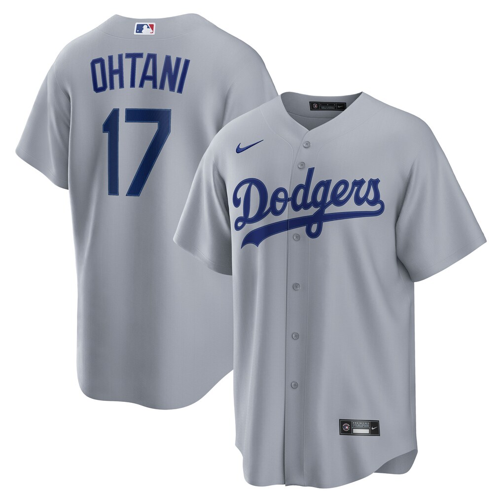 Men's Los Angeles Dodgers Shohei Ohtani Nike Gray Road Replica Jersey - Jersey