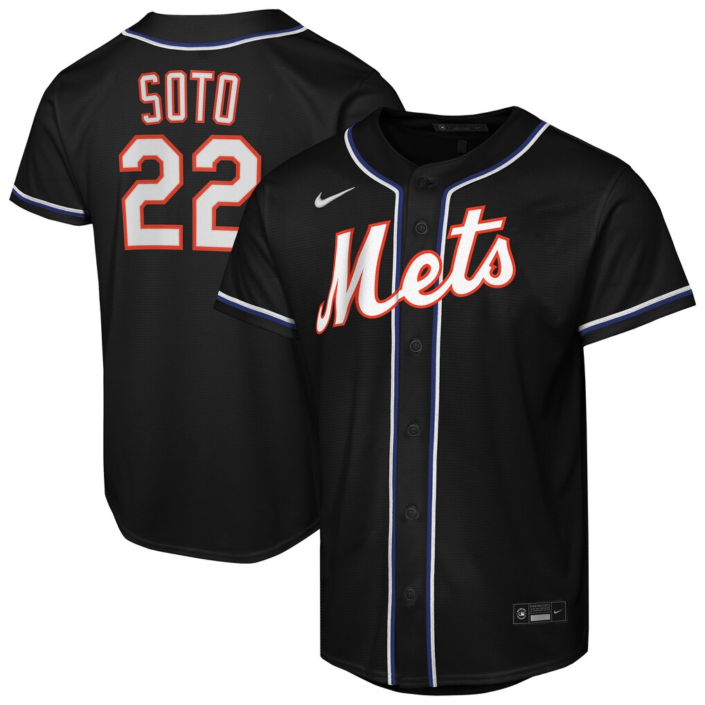 Youth New York Mets Juan Soto Nike Black Fashion Replica Player Jersey - Jersey