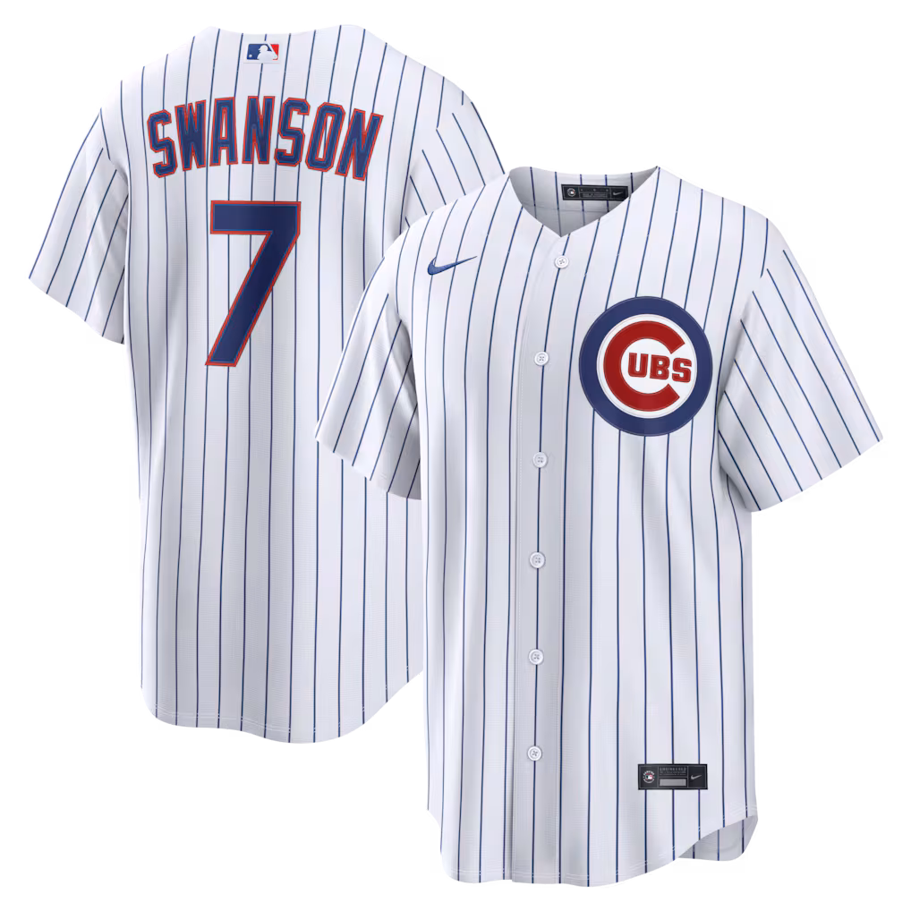 Men's Chicago Cubs Dansby Swanson Nike White Home Replica Jersey - Jersey