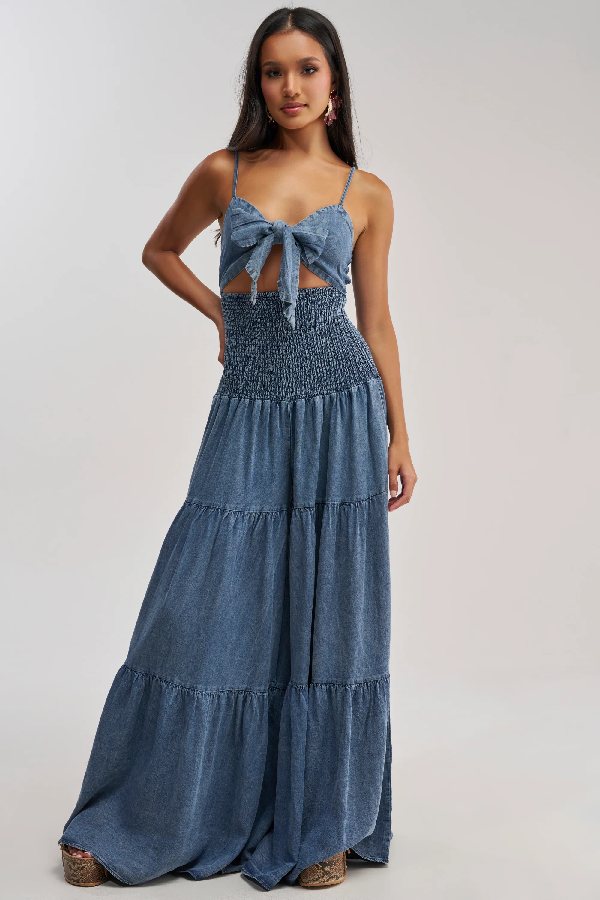 JUMPIN AROUND DENIM JUMPSUIT - Akira Wear