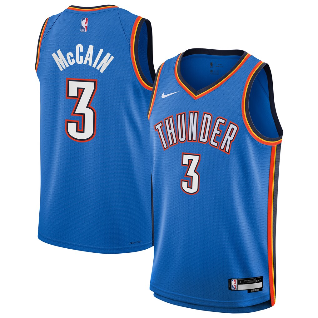 Youth Oklahoma City Thunder Jared McCain Nike Blue Swingman Jersey - Icon Edition - Jersey