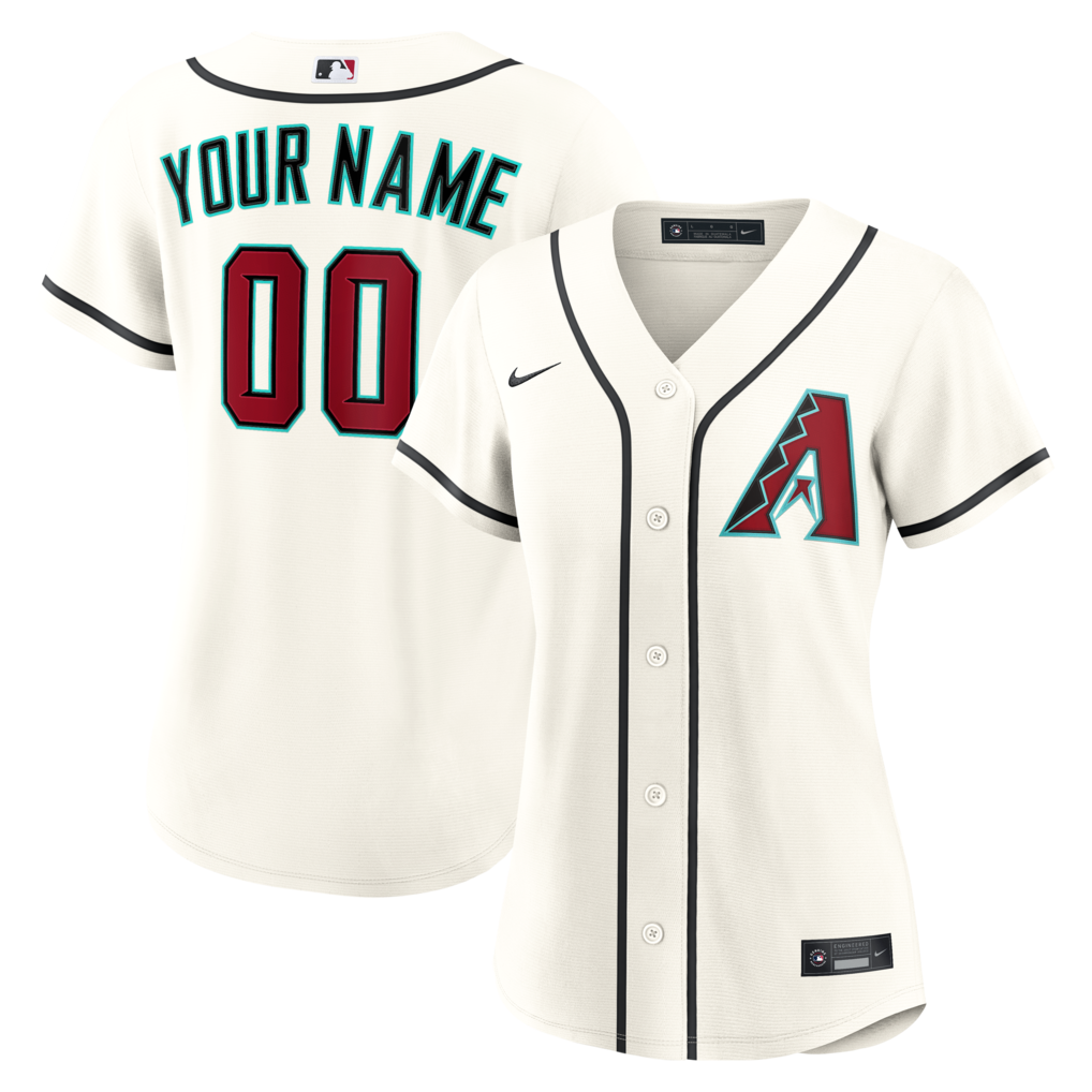 Women's Arizona Diamondbacks Nike Cream Home Replica Custom Jersey - Jersey