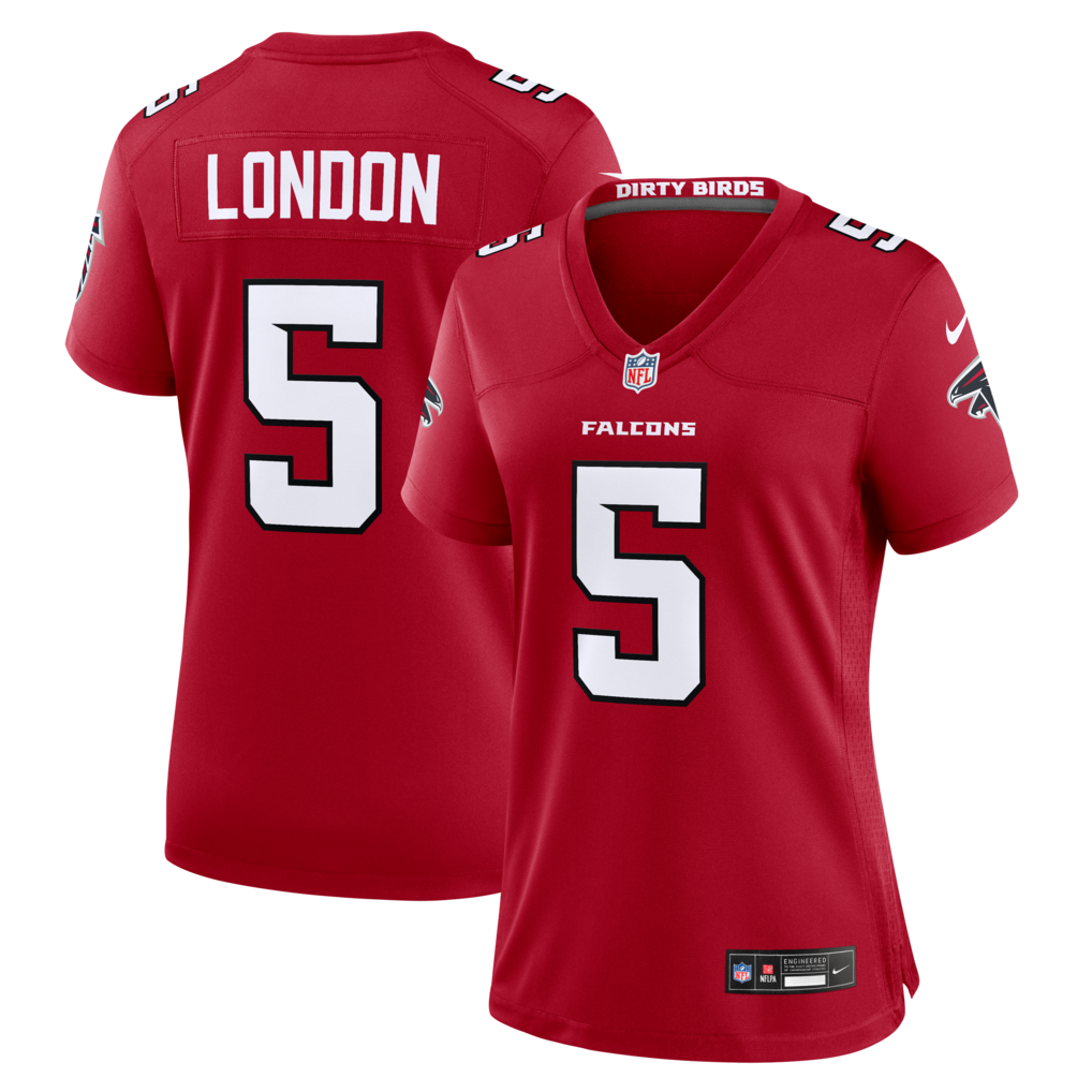Women's Atlanta Falcons Drake London Nike Red Game Jersey - Jersey