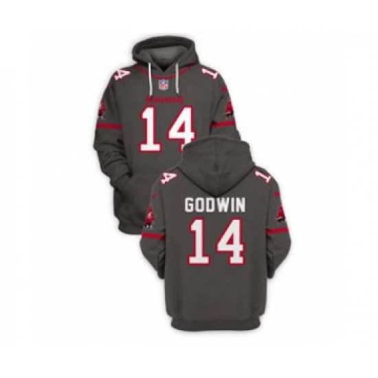 Men's Tampa Bay Buccaneers #14 Chris Godwin 2021 Gray Pullover Football Hoodie - Jersey