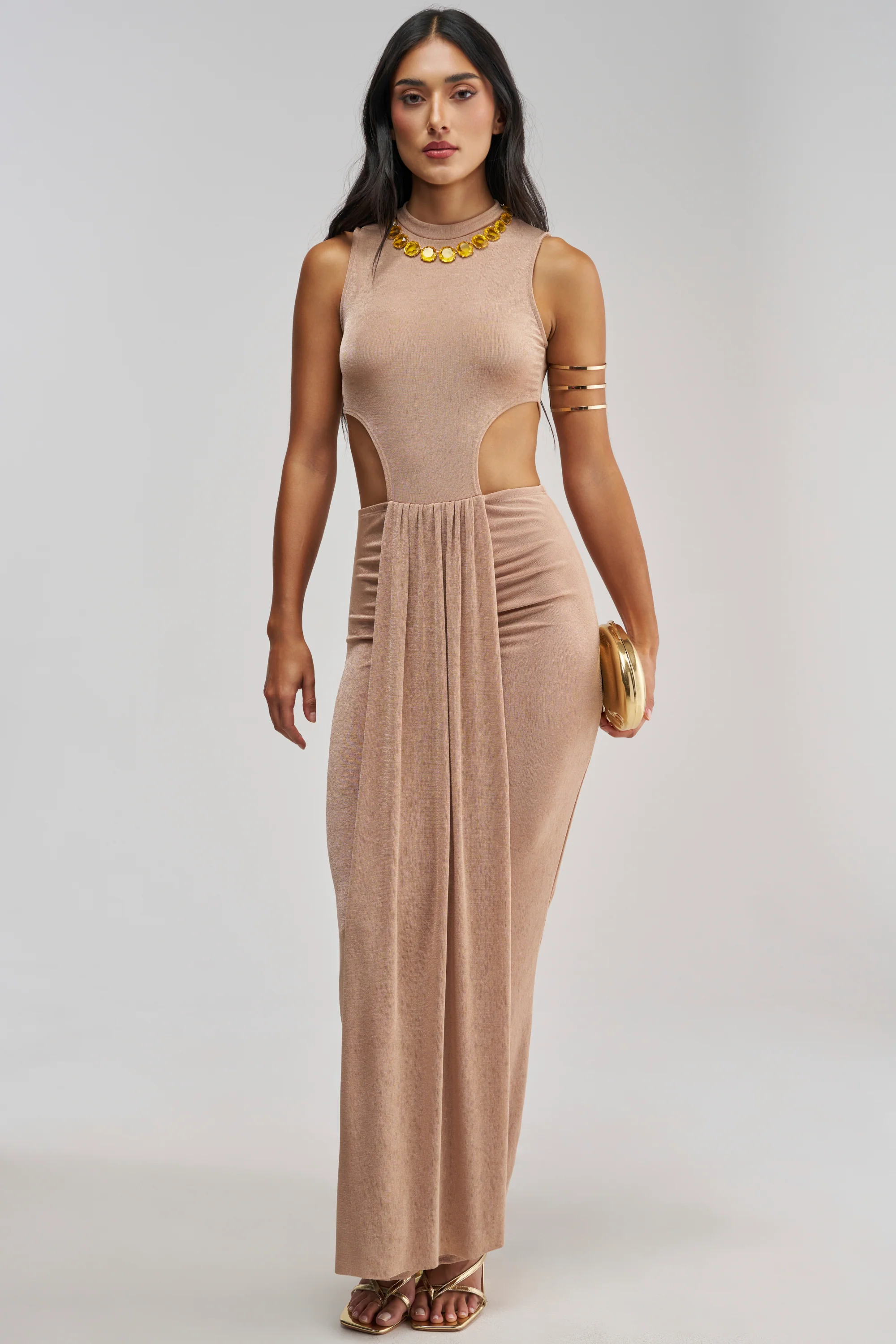 MAKE IT UP TO ME MAXI DRESS IN CARAMEL - Akira Wear
