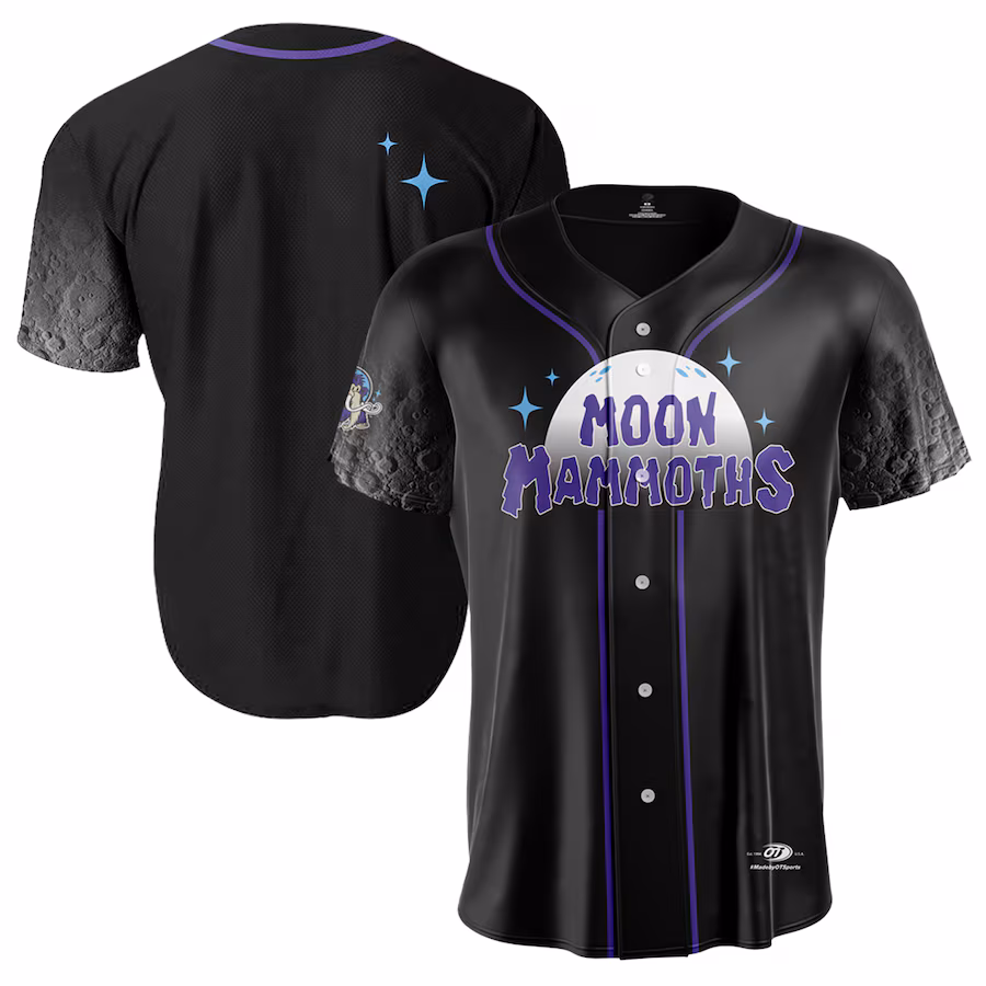 Youth Erie SeaWolves Black Moon Mammoths Alternate Replica Jersey - Jersey