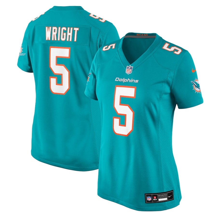 Women's Miami Dolphins Jaylen Wright Nike Aqua Team Game Jersey - Jersey