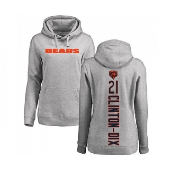 Football Women's Chicago Bears #21 Ha Clinton-Dix Ash Backer Pullover Hoodie - Jersey