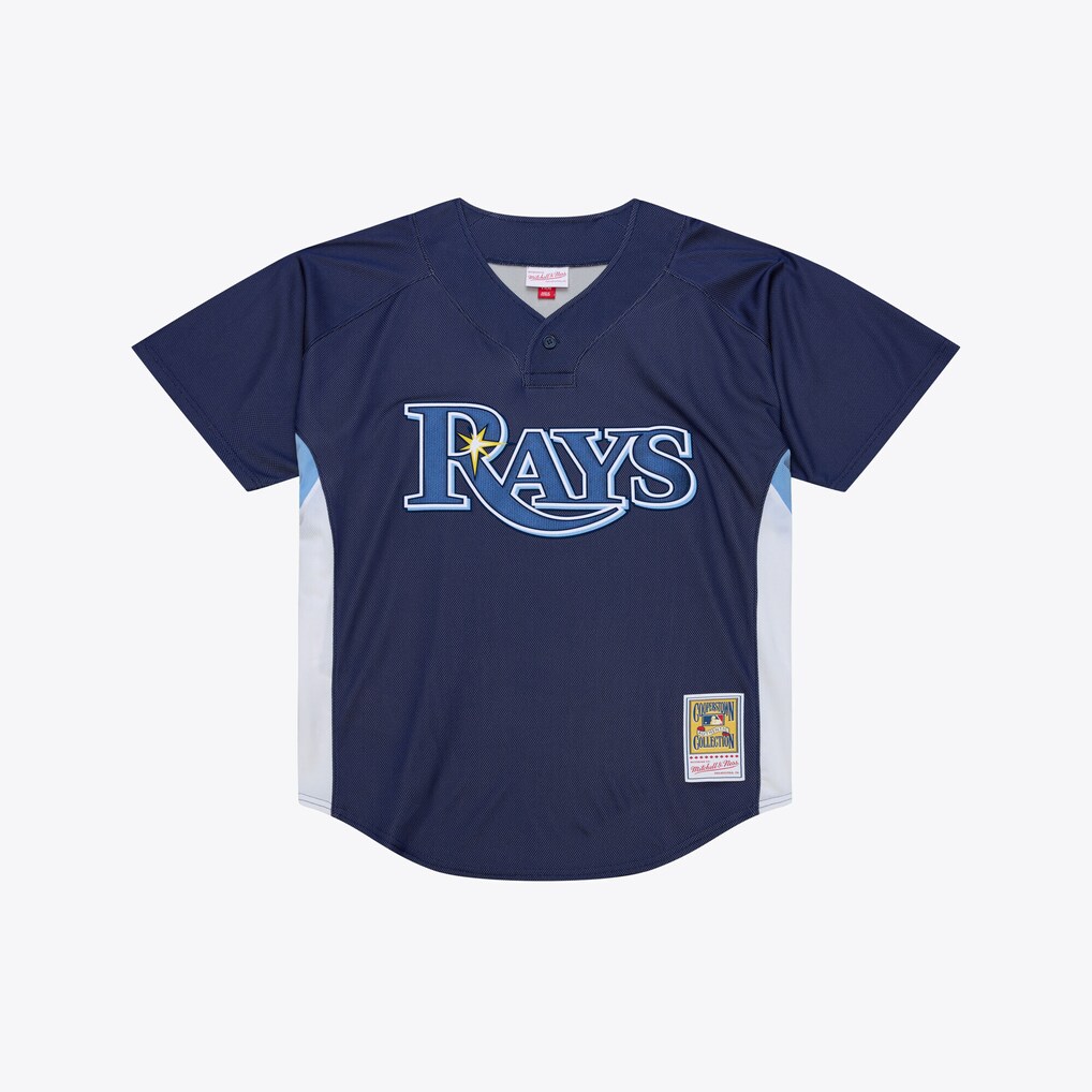 Men's Tampa Bay Rays Evan Longoria Mitchell & Ness Navy Authentic Batting Practice Jersey - Jersey