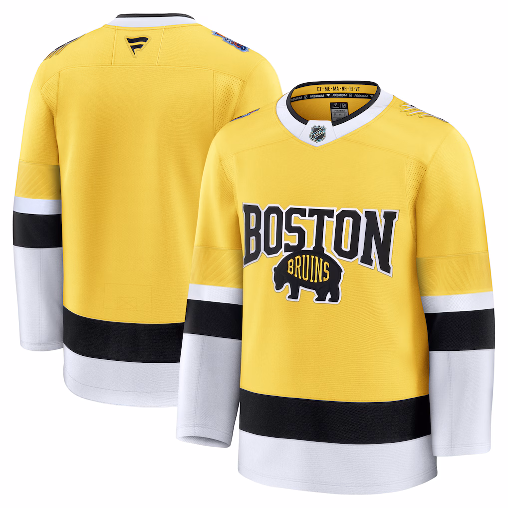 Men's Boston Bruins Fanatics Gold 2026 NHL Stadium Series Premium Jersey - Jersey