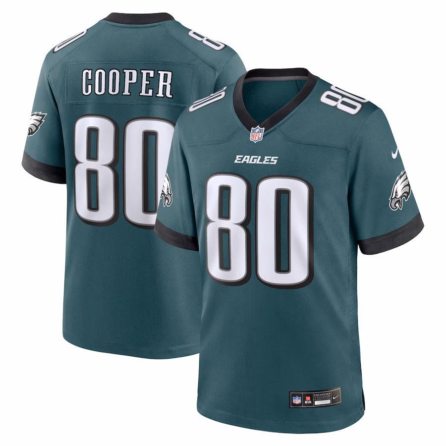 Men's Philadelphia Eagles Darius Cooper Nike Midnight Green Team Game Jersey - Jersey