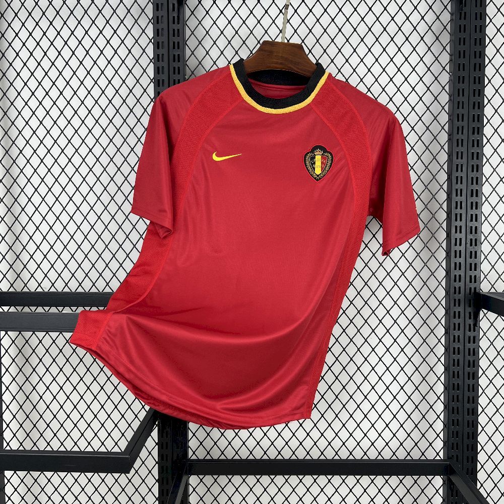 Belgium Retro Soccer Jersey Home Custom Shirt 2000 - Jersey