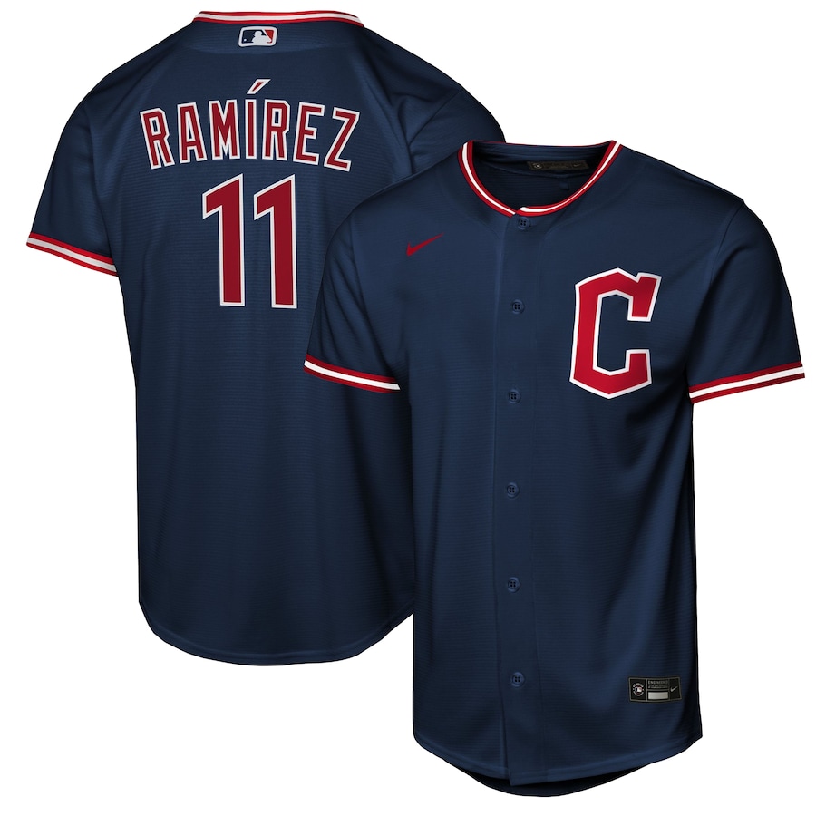Youth Cleveland Guardians José Ramírez Nike Navy Alternate Replica Player Jersey - Jersey