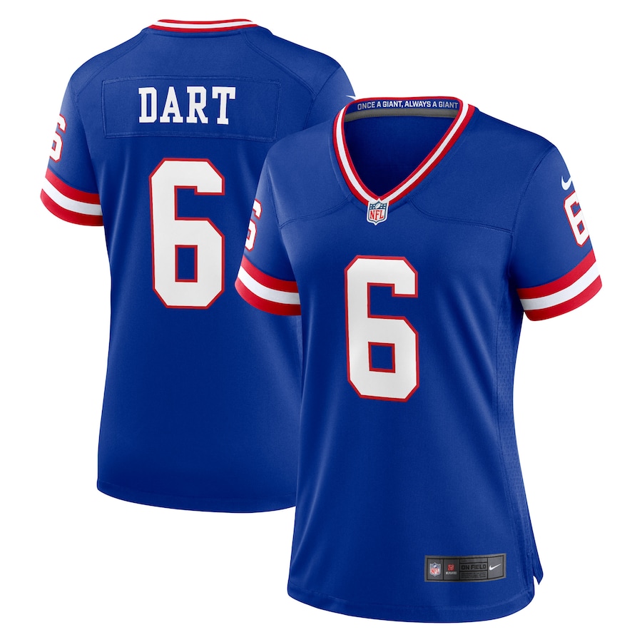 Women's New York Giants Jaxson Dart Nike Royal Alternate 2 Classic Game Jersey - Jersey