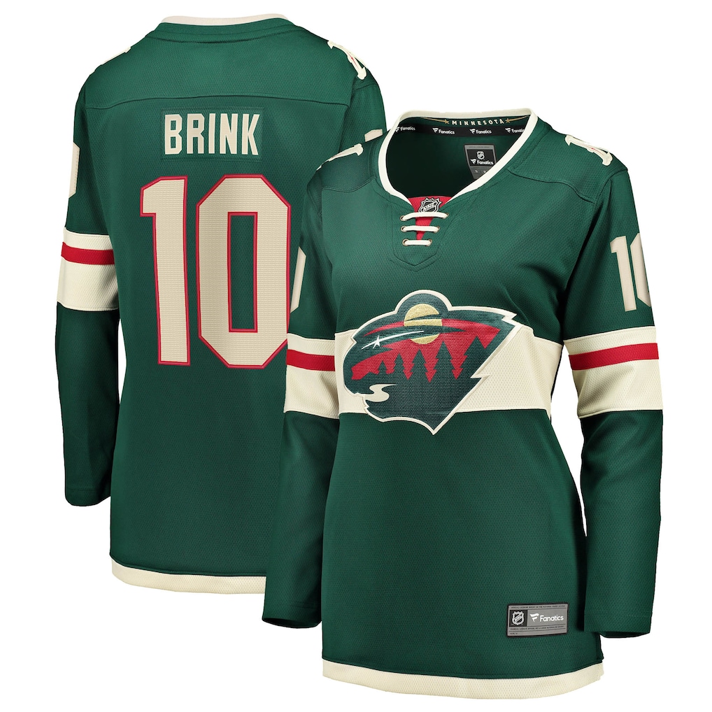 Women's Minnesota Wild Bobby Brink Fanatics Green Home Breakaway Jersey - Jersey
