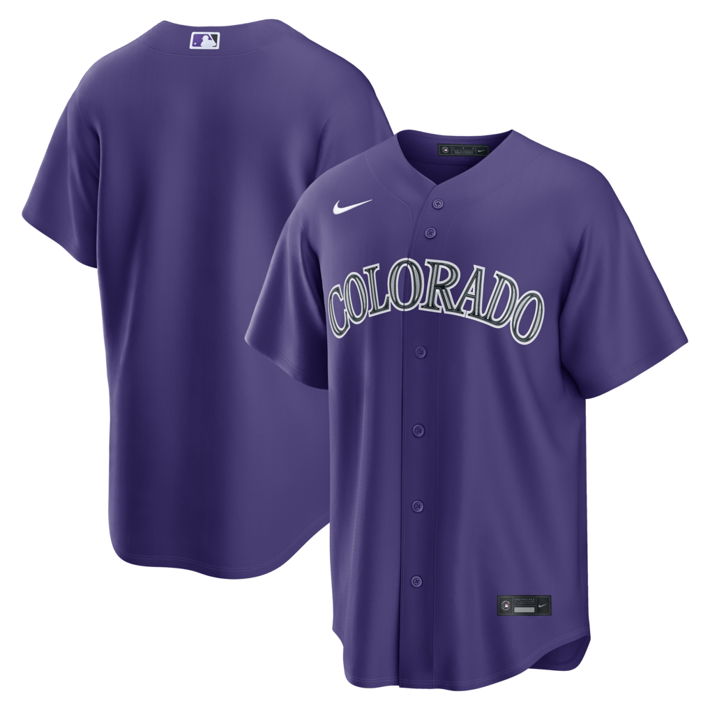 Men's Colorado Rockies Nike Purple Alternate Replica Jersey - Jersey