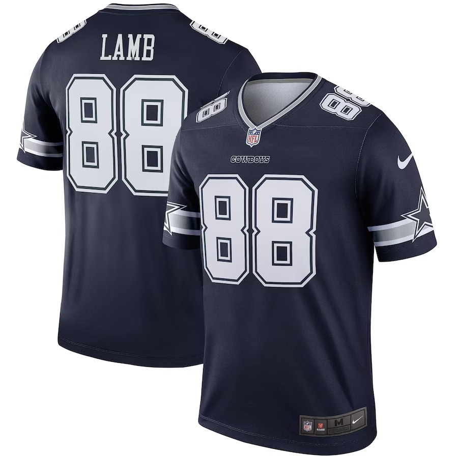Men's Dallas Cowboys CeeDee Lamb Nike Navy Legend Player Performance Top - Jersey