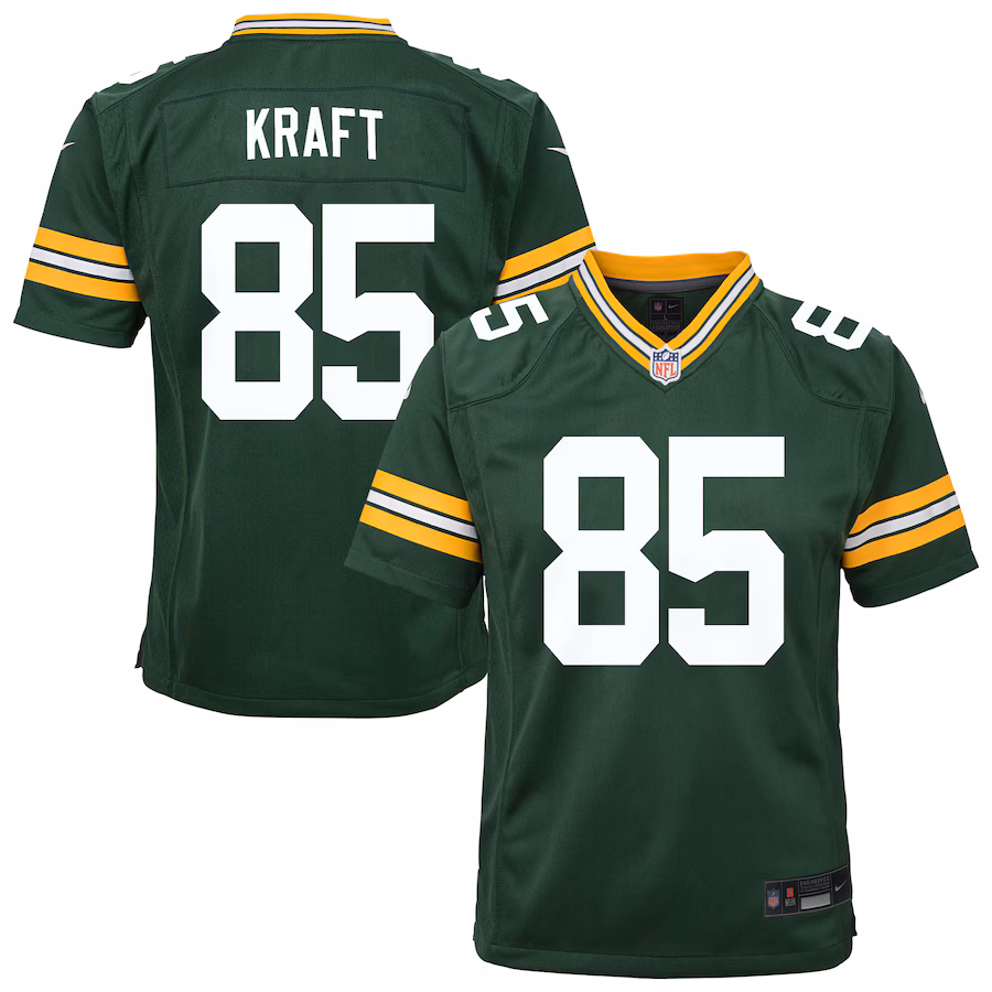 Youth Green Bay Packers Tucker Kraft Nike Green Team Game Jersey - Jersey