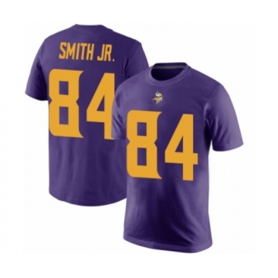 Football Minnesota Vikings #84 Irv Smith Jr. Purple Rush Pride Name & Number T-Shirt - Jersey