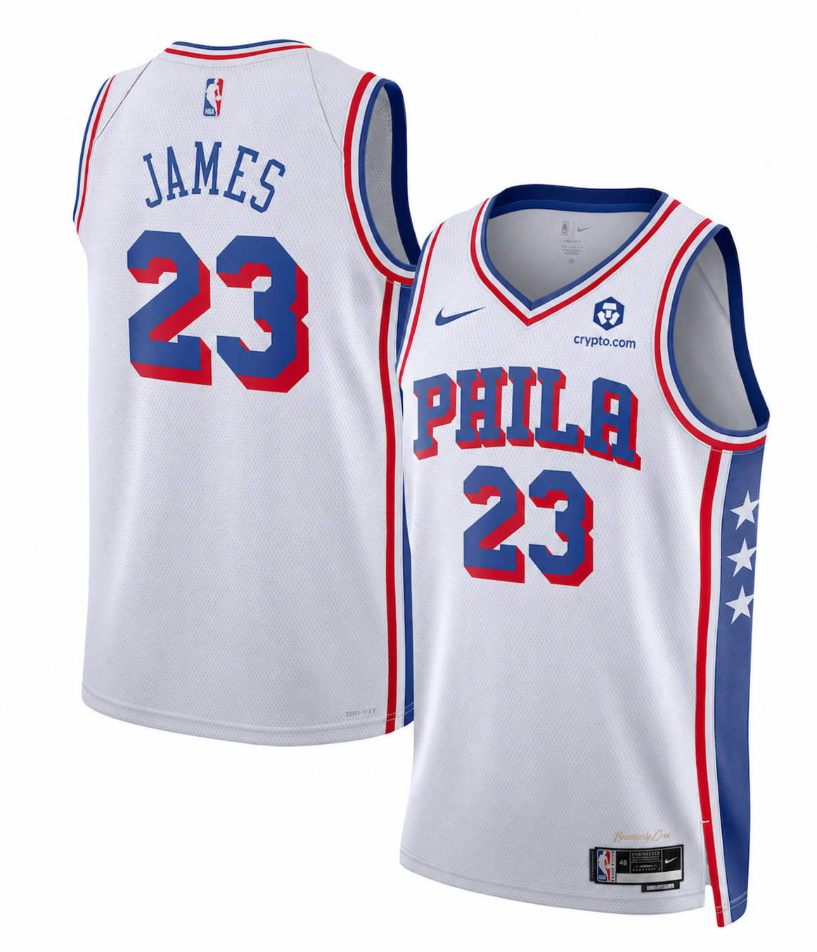 Youth Philadelphia 76ers Lebron James Nike White Swingman Jersey - Association Edition - Jersey