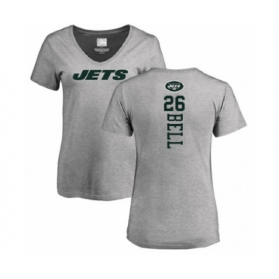 Football Women's New York Jets #26 Le'Veon Bell Ash Backer T-Shirt - Jersey