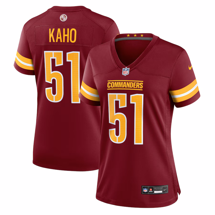 Women's Washington Commanders Ale Kaho Nike Burgundy Team Game Jersey - Jersey