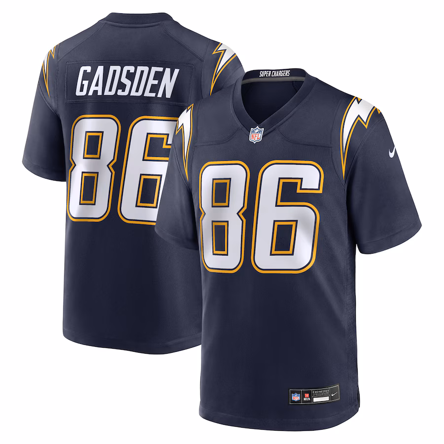 Men's Los Angeles Chargers Oronde Gadsden Nike Navy Alternate 2 Super Chargers Game Jersey - Jersey