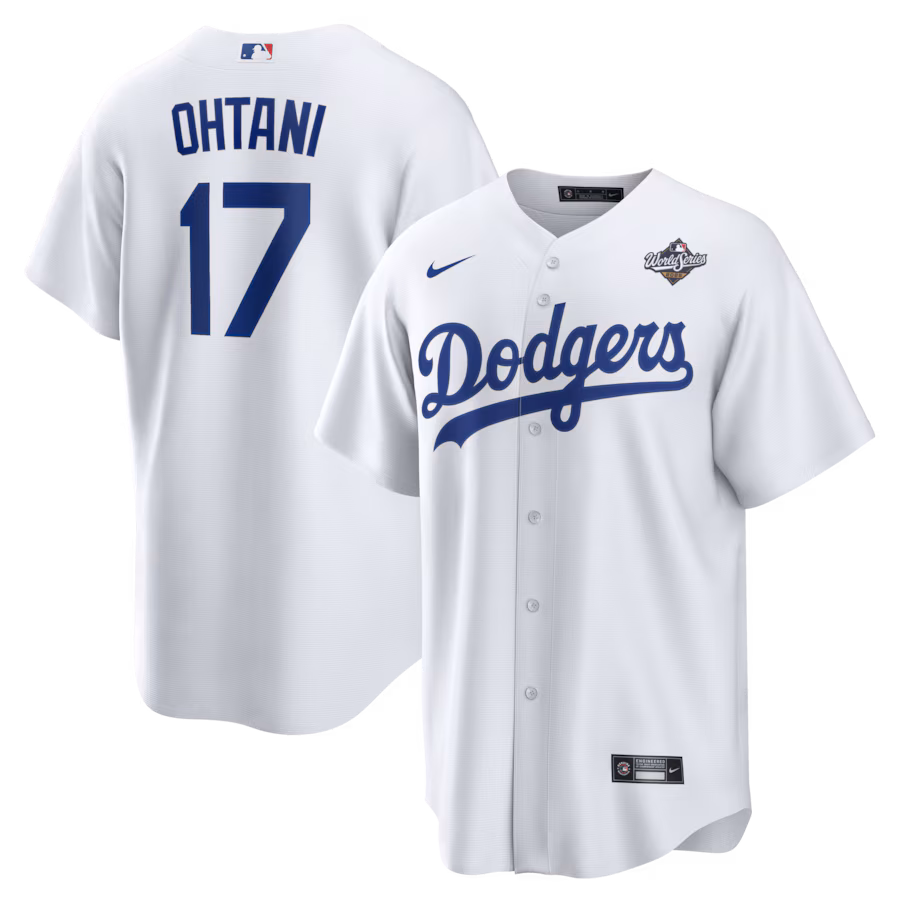 Men's Los Angeles Dodgers Shohei Ohtani Nike White 2025 World Series Home Replica Player Jersey - Jersey