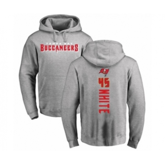 Football Tampa Bay Buccaneers #45 Devin White Ash Backer Pullover Hoodie - Jersey