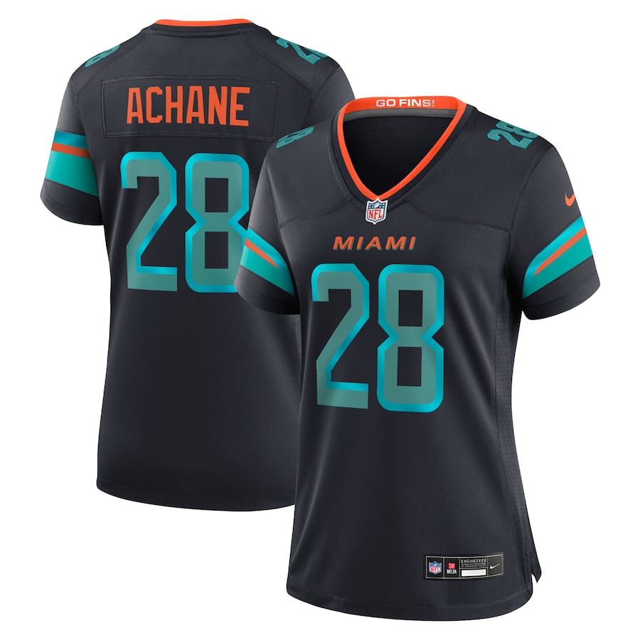 Women's Miami Dolphins De’Von Achane Nike Pitch Blue 2025 Rivalries Collection Game Jersey - Jersey