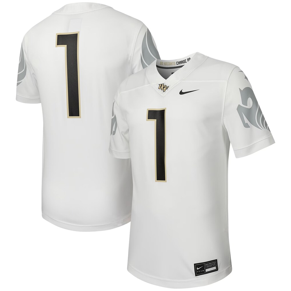 Men's Nike #1 White UCF Knights Untouchable Replica Football Jersey - Jersey