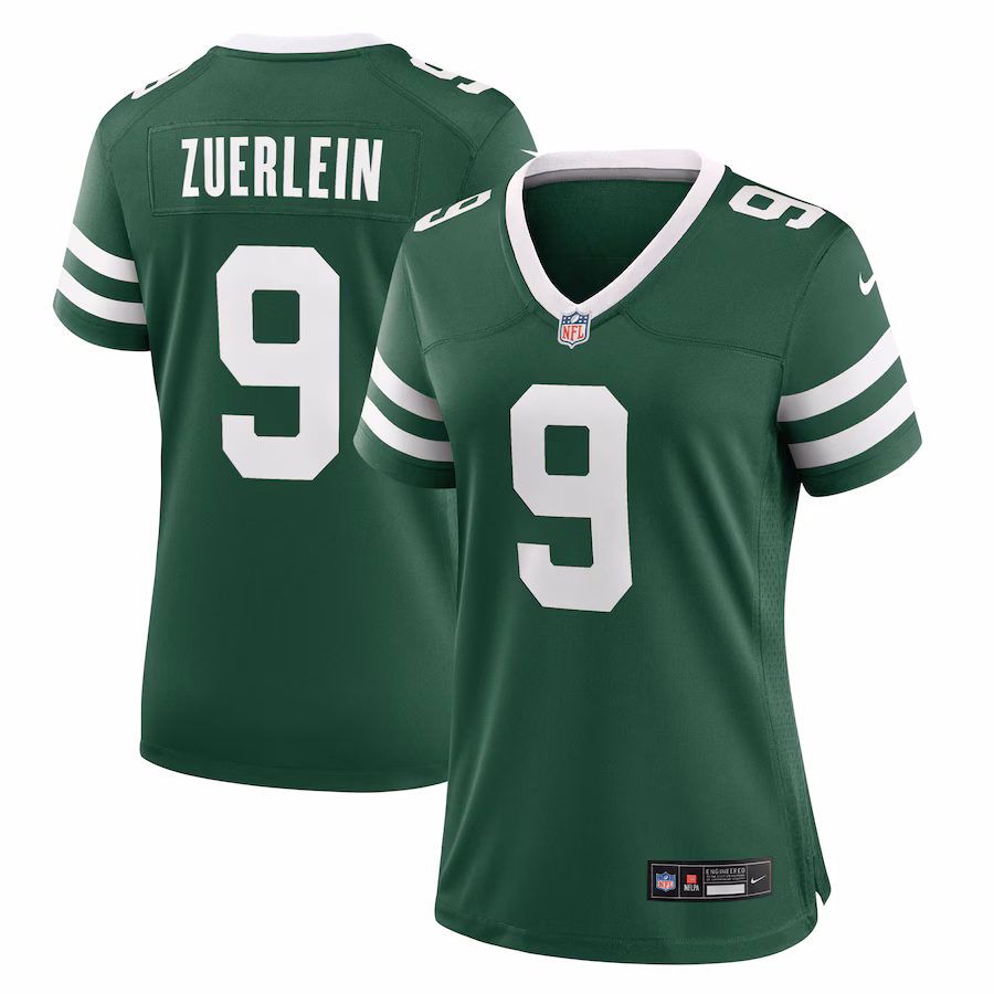 Women's New York Jets Greg Zuerlein Nike Legacy Green Game Jersey - Jersey
