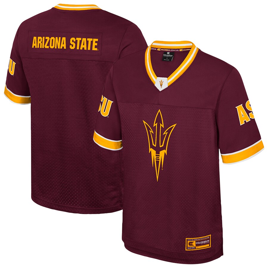 Men's Colosseum  Maroon Arizona State Sun Devils Nothing But The Hits Football Jersey - Jersey