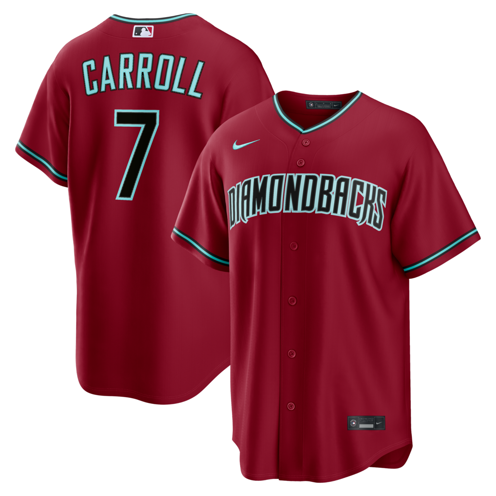 Men's Arizona Diamondbacks Corbin Carroll Nike Crimson Alternate 2 Replica Jersey - Jersey