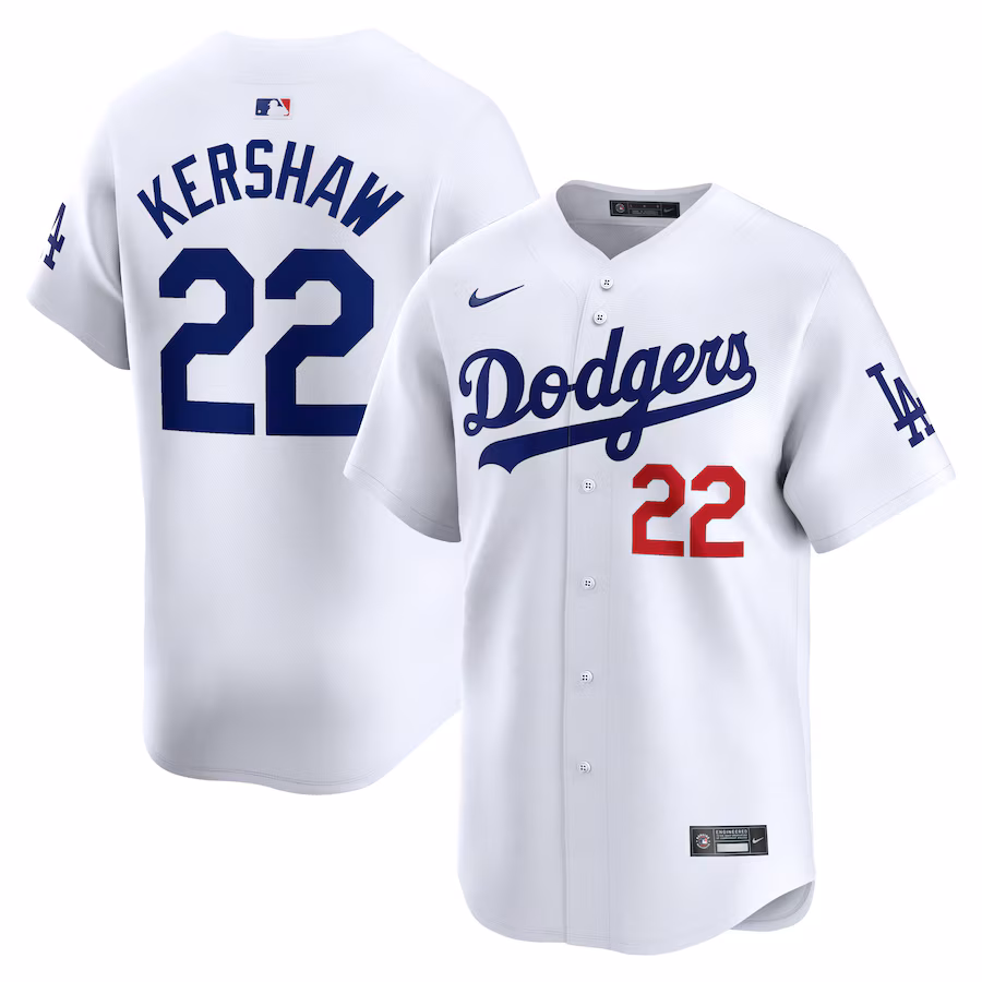 Men's Los Angeles Dodgers Clayton Kershaw Nike White Home Limited Player Jersey - Jersey