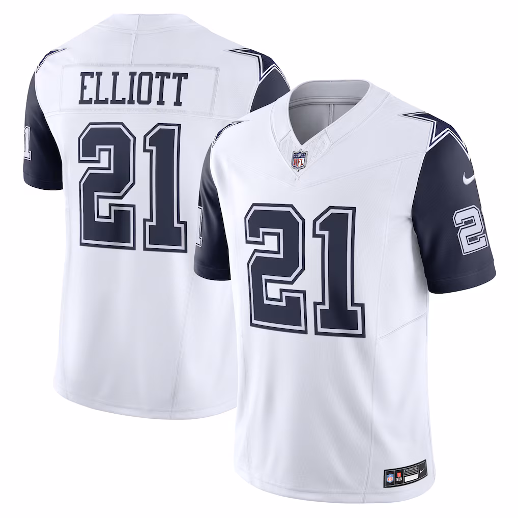 Men's Dallas Cowboys Ezekiel Elliott Nike White Vapor F.U.S.E. Limited Jersey - Jersey
