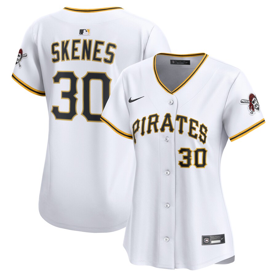 Women's Pittsburgh Pirates Paul Skenes Nike White Home Limited Jersey - Jersey
