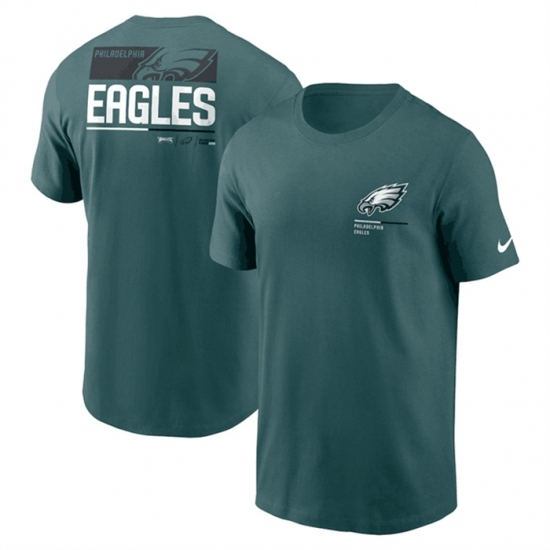 Men's Philadelphia Eagles Green Team Incline T Shirt - Jersey
