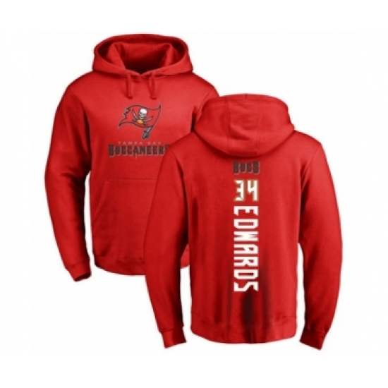 Football Tampa Bay Buccaneers #34 Mike Edwards Red Backer Pullover Hoodie - Jersey