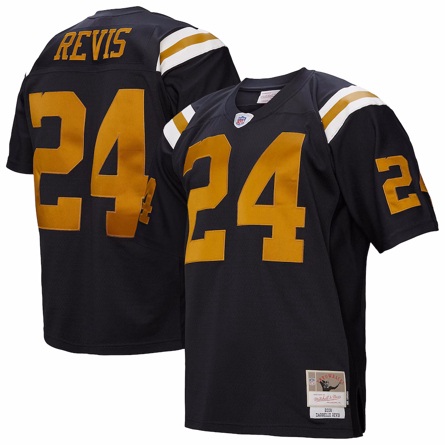 Men's New York Jets Darrelle Revis Mitchell & Ness Navy 2008 Legacy Replica Jersey - Jersey