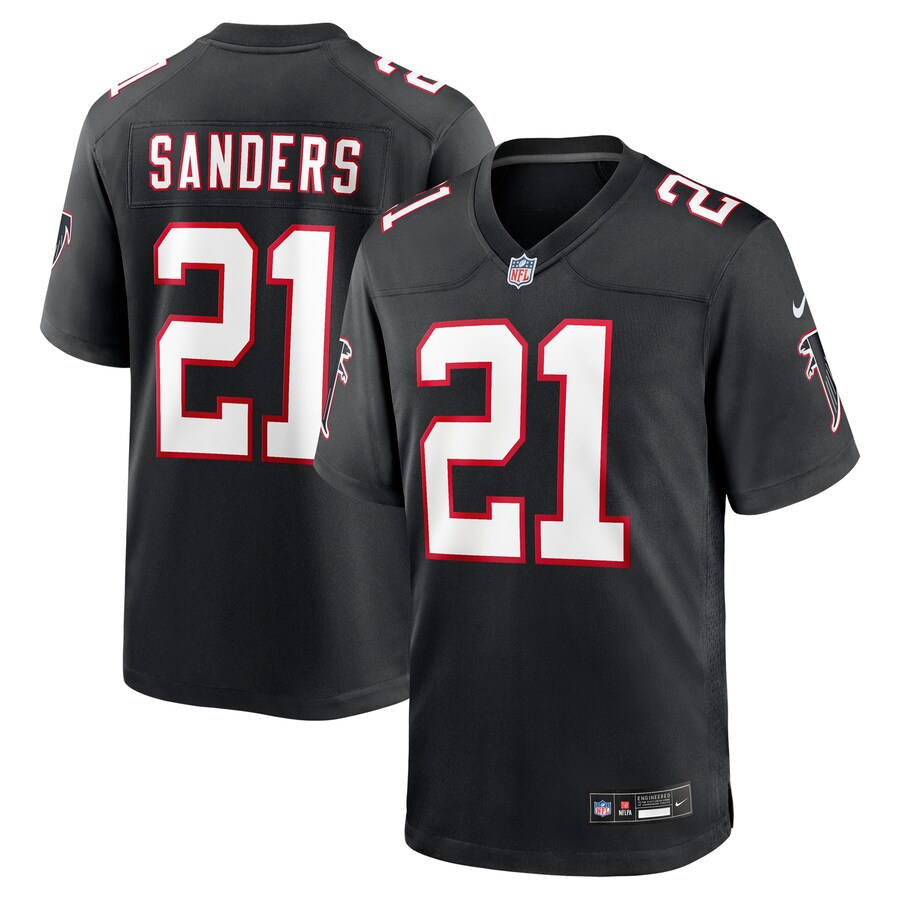 Men's Atlanta Falcons Deion Sanders Nike  Black Alternate Retired Player Game Jersey - Jersey